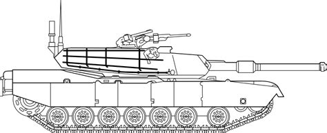 Onlinelabels Clip Art M1 Abrams Main Battle Tank