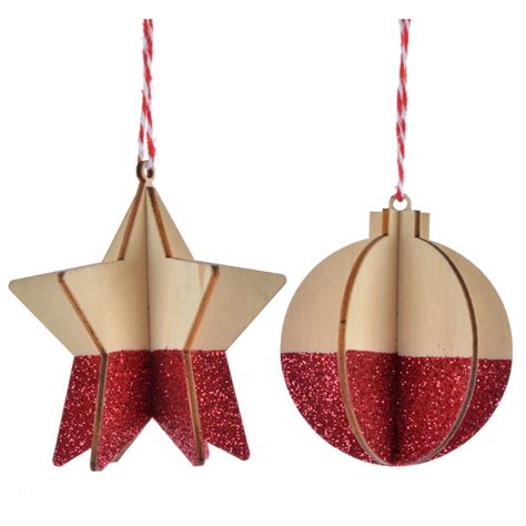 Wood Crafts 3d Wooden Christmas Ornaments Christmas Tree Hanging Home
