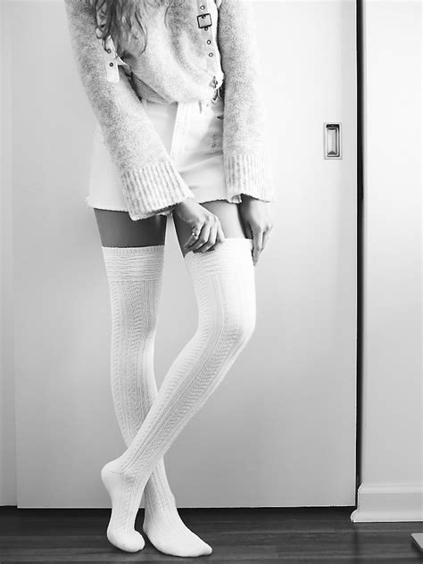 Free People Womens Montana Thigh High Sock In White Lyst