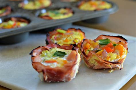Baked Ham And Egg Cups Low Carb Breakfast On The Go Meal Hip2save