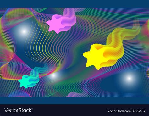 Space Seamless Pattern Iridescent Chaotic Vector Image