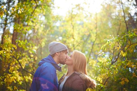Autumn Kiss Stock Photo Image Of Woods Outdoors Romance 62131794