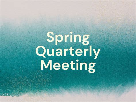 2023 Spring Quarterly Meeting Trinity Baptist Church