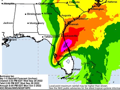 Hurricane Ians Next Punch 10 30 Inches Of Rain To Swamp Central