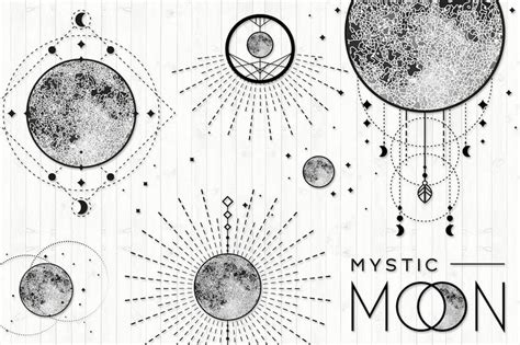 Mystic Moon Ancient Drawings Mystic Moon Pencil Illustration