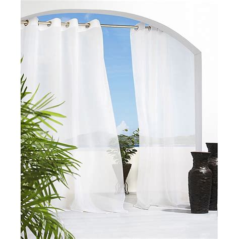 Cote D Azure Grommet Top Semi Sheer Indooroutdoor Window Curtain