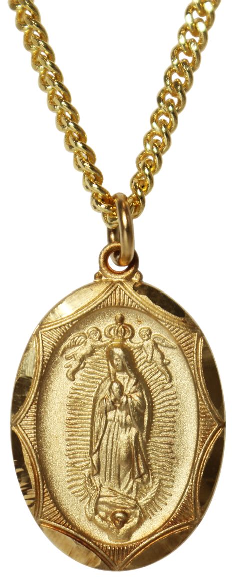 Amm N215 Medalla De La Virgen De Guadalupe De Plata Fina Chapada En Oro