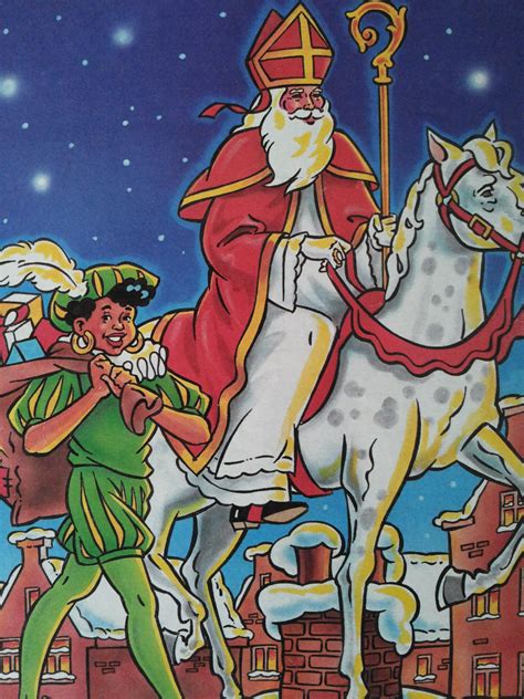 Op De Hoge Hoge Daken Sinterklaas Zwarte Piet Thema