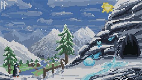 Terraria Snow Biome Pixel Animation Wallpaper Youtube