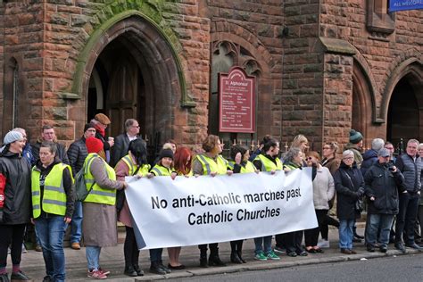Silent ‘no Anti Catholic Marches Protest Held Outside Glasgow Church