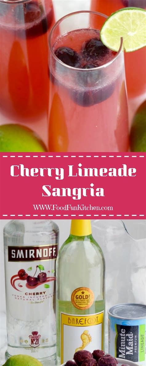 Add the sliced limes and cranberries. Cherry Limeade Sangria | Food Fun Kitchen | Cherry limeade ...