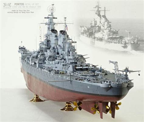 Missouri Bb63 1200 By Kim Hyun Soo Model Warships Scale Model Ships