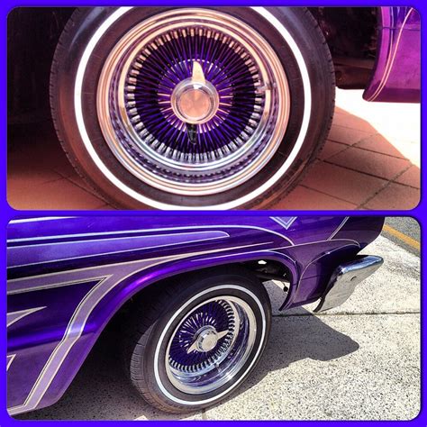 My 14 Purple Chrome 100 Spoke Wire Wheels On My Sixfour Chevy Impala