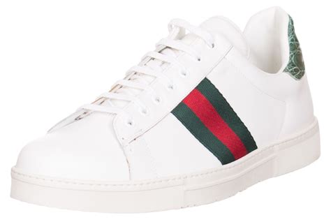 Gucci White Leather Lace Up Web Stripe Sneakers Tennis Shoes Us 13 135