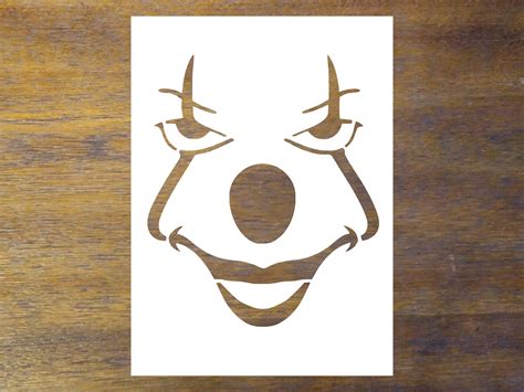 Clown Pumpkin Stencil Opciones De Tamaño Envío Rápido Etsy