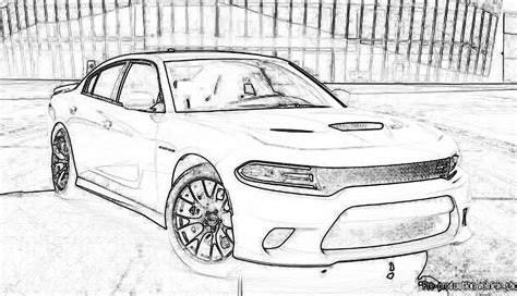 Printable Coloring Pages Of A Dodge Hellcat Challenger