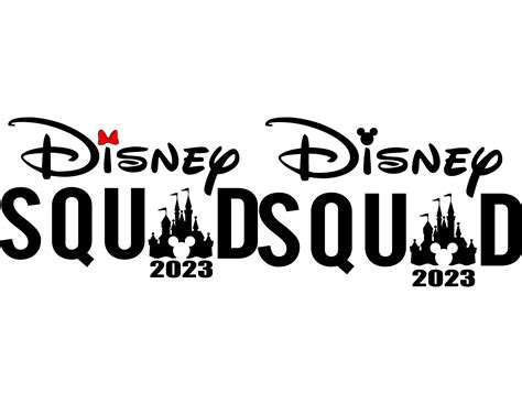 Bundle Disney Squad 2023 Svg Instant Download