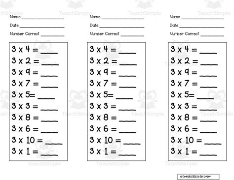 Multiplication And Division Facts Activity Pack By Teach Simple