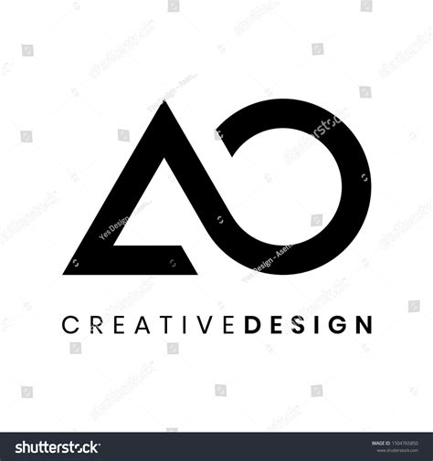 Modern Letter Ao Logo Design Vector Stock Vector Royalty Free