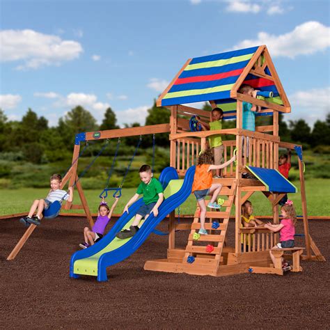 Backyard Discovery Beach Front Wooden Swing Set And Reviews Wayfair