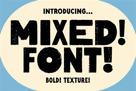 Mixed Font A Bold Hand Lettered Texture Font Design Cuts