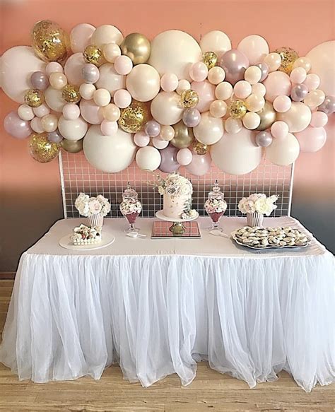 Dessert Table Balloon Backdrop By Stylish Soirees Perth Balloongarland