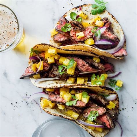 Tacos de lengua (beef tongue tacos),17 which are cooked in water with onions, garlic, and tacos de pescado (fish tacos) originated in baja california in mexico, where they consist of grilled or fried fish a fish taco on frybread. Best Taco Recipes (With images) | Recipes, Skirt steak ...