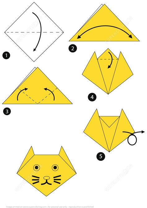 How To Make An Origami Cat Face Step By Step Instructions Free