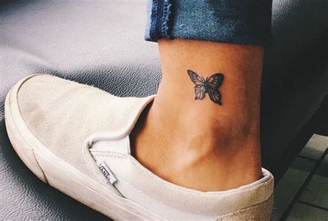Butterfly Inner Ankle Tattoos