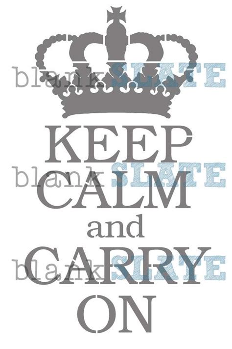 Keep Calm And Carry On Stencil 7x11 By Blankslatestencils On Etsy