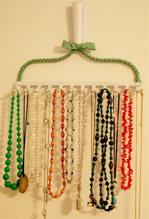 Check spelling or type a new query. Recycled Rake | Necklace hanger, Necklace organizer, Diy