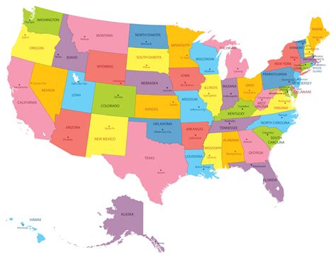 Unitest States Of America Map Printable Free Printable Download