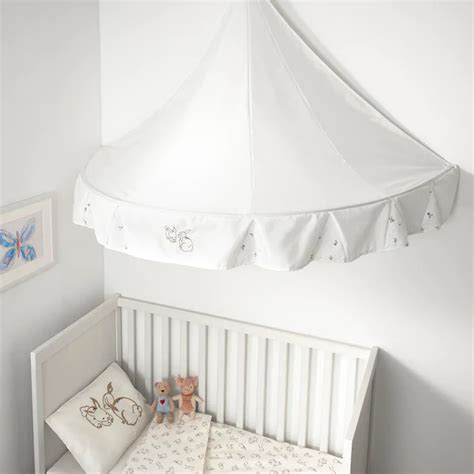 RÖdhake Bed Canopy Rabbit Pattern Ikea In 2020 Crib Canopy Kids