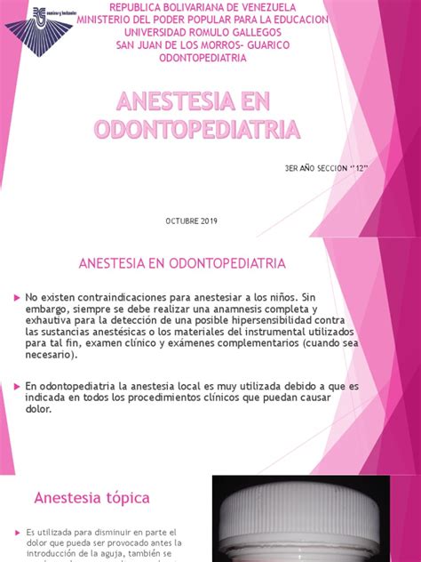 Anestesia En Odontopediatria Pdf Medicina Medicina Clinica