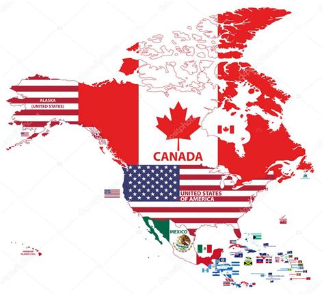 Lista Imagen De Fondo Banderas De América Del Norte Actualizar
