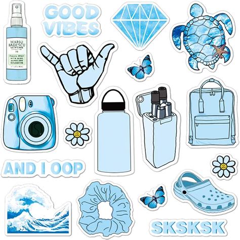 20 Trend Terbaru Blue Light Blue Vsco Aesthetic Stickers Aneka