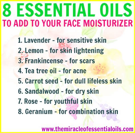 8 Best Essential Oils For Face Moisturizer The Miracle Of Essential Oils