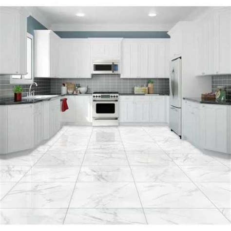 White Kitchen Floor Tiles In Perfect Finish And Ceramic Material, 8-10