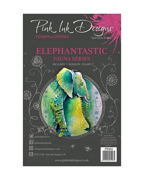 Pink Ink Designs A5 Clear Stamp Set Elephantastic