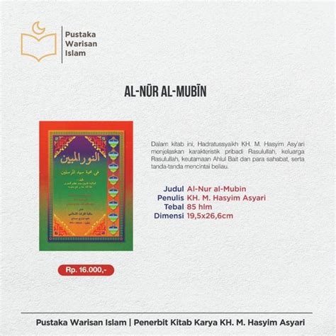 Jual Kitab Al Nur Al Mubin Kh M Hasyim Asyari Di Lapak Sa Store