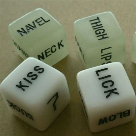1 Pairs Adult Dice Game Glow In The Dark Luminous Lover Couple Party