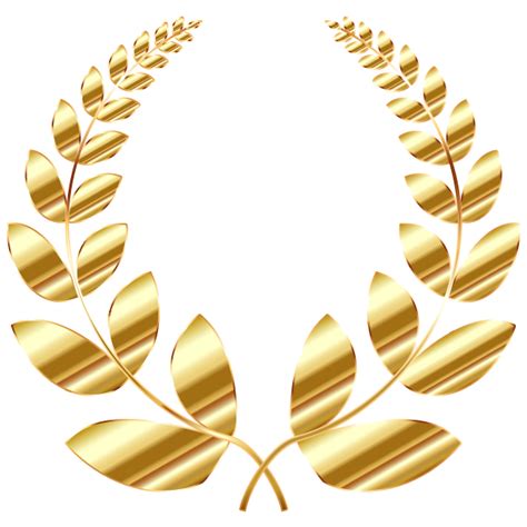 Golden Laurel Wreath Free Svg