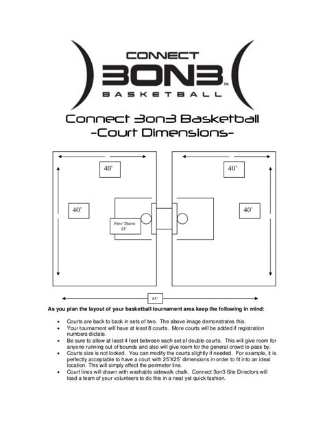 Connect 3on3 Court Dimensions