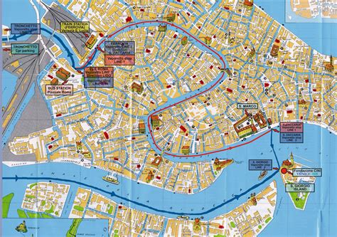 Подробные карты Венеции Детальные печатные карты Венеции высокого