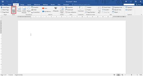 How To Insert And Resize A Table In Microsoft Word 2016