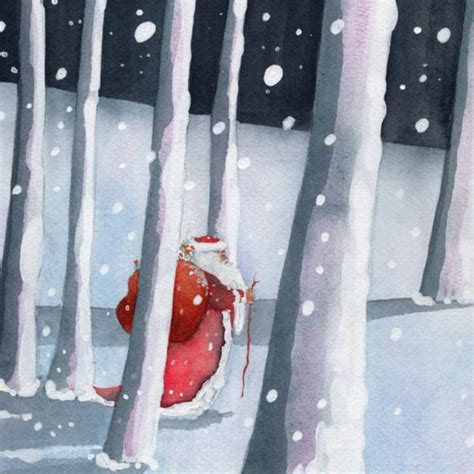 Museums Galleries Santa In The Forest Pack Of Charity Christmas Cards