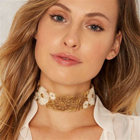 Embroidered Floral Choker By Rock N Rose