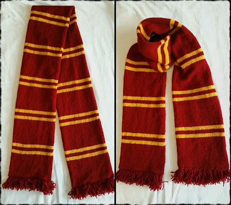 Knitted Harry Potter Gryffindor Scarf Gryffindor Scarf Harry Potter