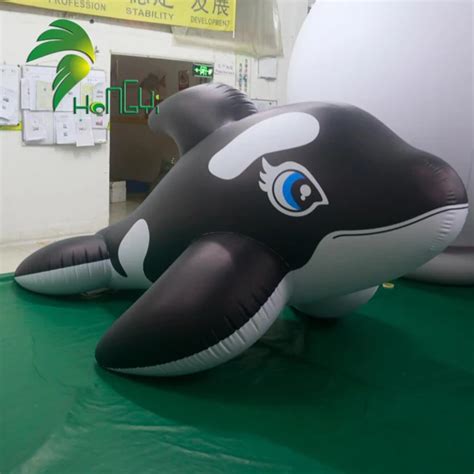 Pvc Riding On Black Inflatable Whale Toy With Sph Hongyi Toys
