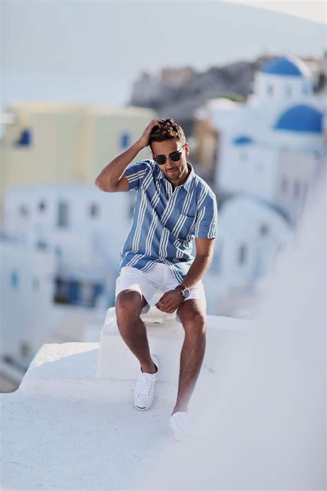 Oia Santorini The Neat Fit Santorini Outfit Men Casual Summer